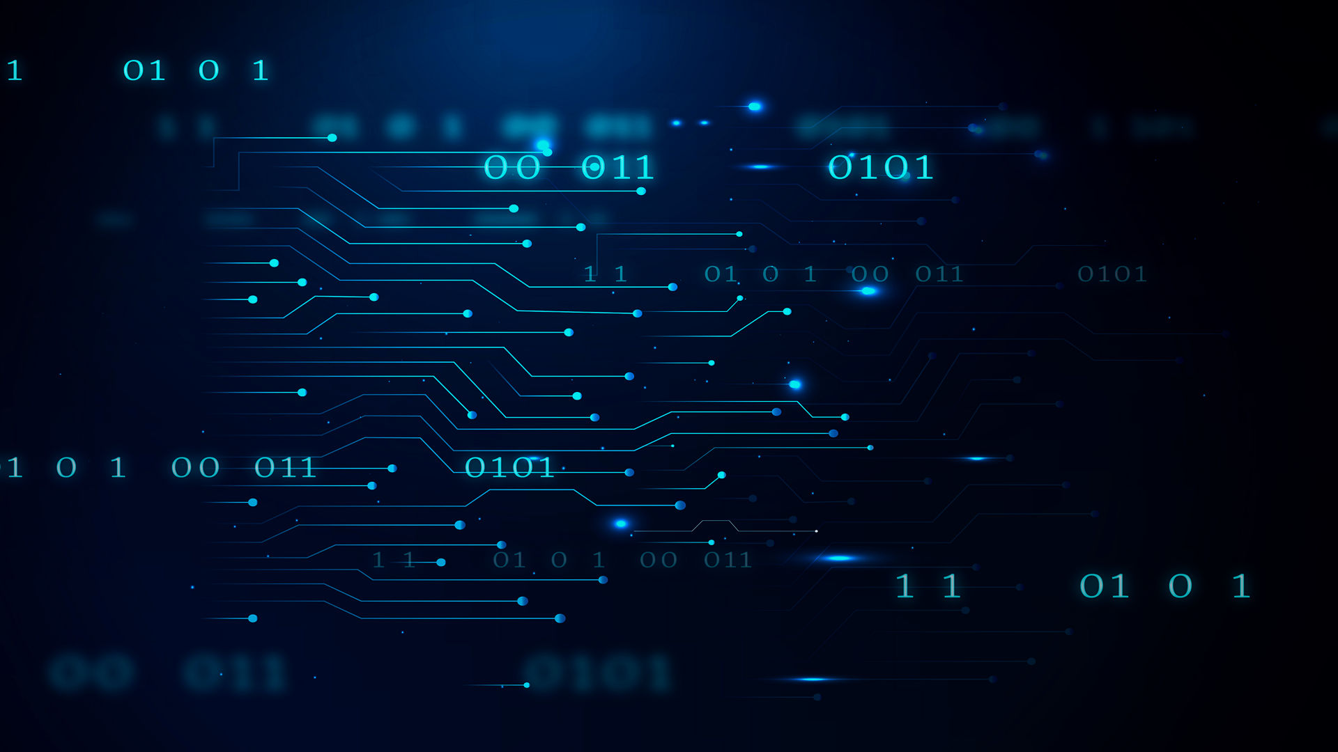 Blue futuristic networking technology vector